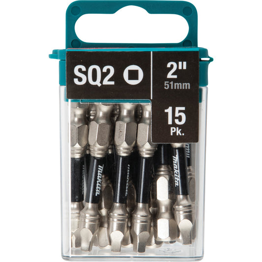 Makita E-01052 Impact XPS® #2 Square 2" Power Bit, 15/pk