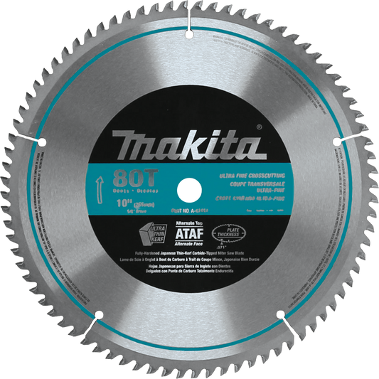 Makita A-93681 10" 80T Micro‑Polished Miter Saw Blade