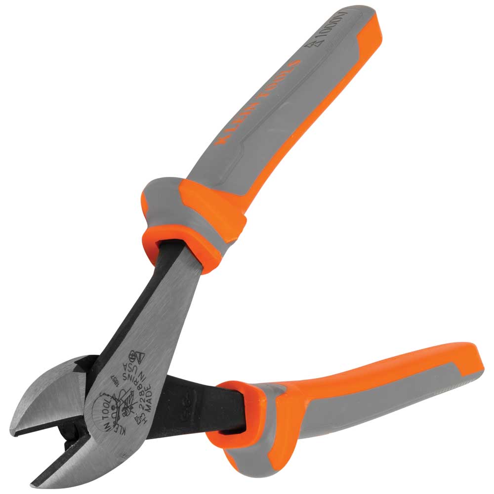 Klein Tools 2288RINS Diagonal Cutting Pliers, Insulated, High Leverage, 8-Inch