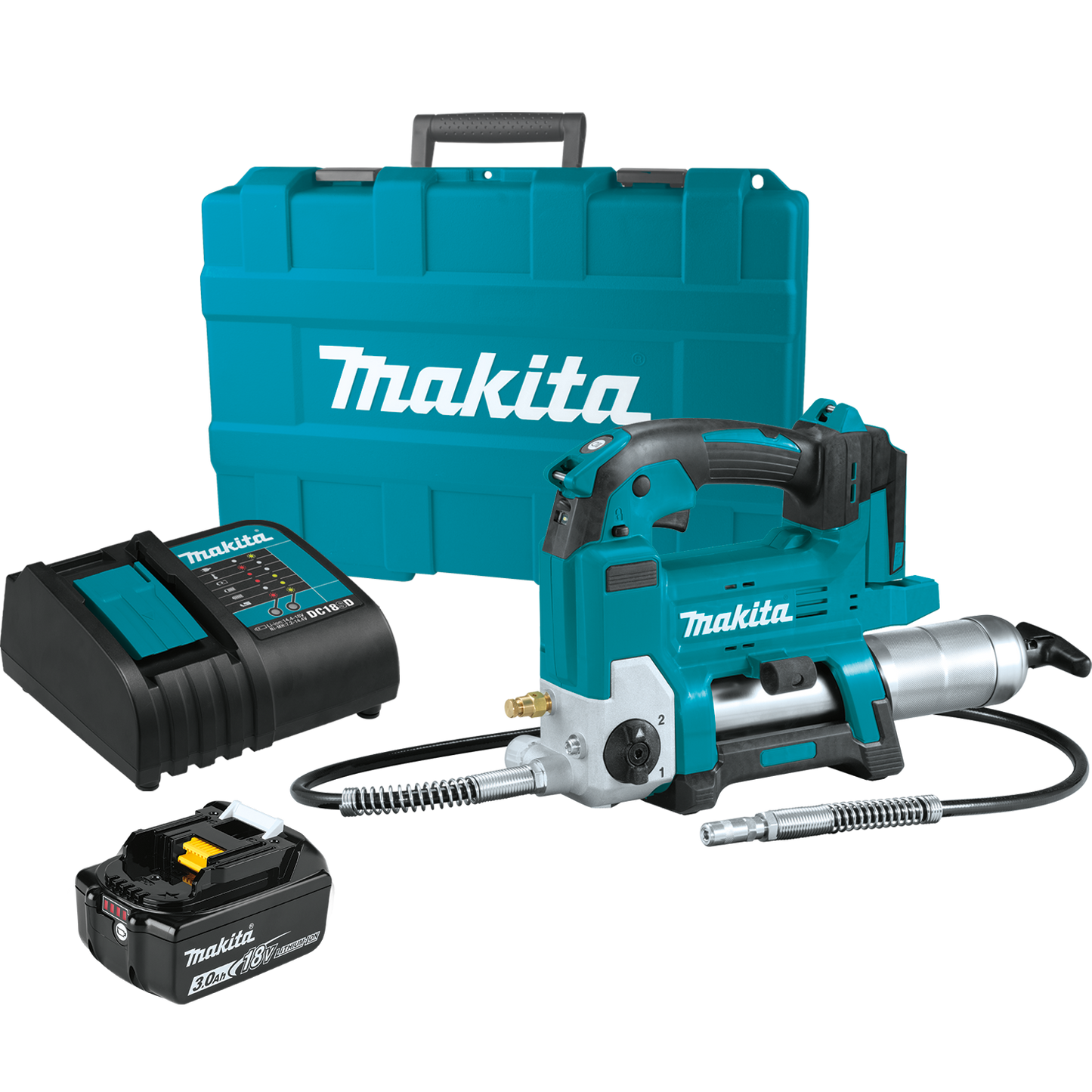 Makita XPG01S1 18V LXT® Lithium‑Ion Cordless Grease Gun Kit (3.0Ah)