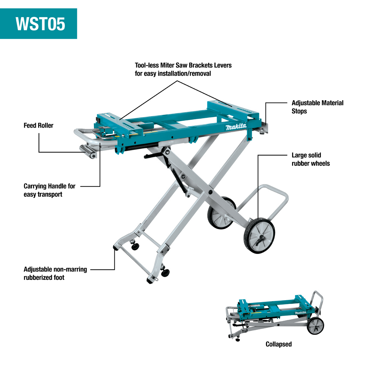 Makita WST05 Portable Rise Miter Saw Stand