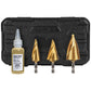 Klein Tools 25951 Step Bit Kit, Spiral Double-Fluted, Vaco, 3-Piece