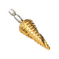 Klein Tools 25962 Step Drill Bit, Spiral Double-Fluted, 3/16-Inch To 7/8-Inch, Vaco