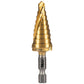 Klein Tools 25963 Step Drill Bit, Spiral Double-Fluted, 1/4-Inch To 3/4-Inch, Vaco