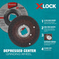 Makita E-00430 X‑LOCK 4‑1/2" x 1/4" x 7/8" Type 27 General Purpose 36 Grit Abrasive Grinding Wheel for Metal & Stainless Steel Grinding