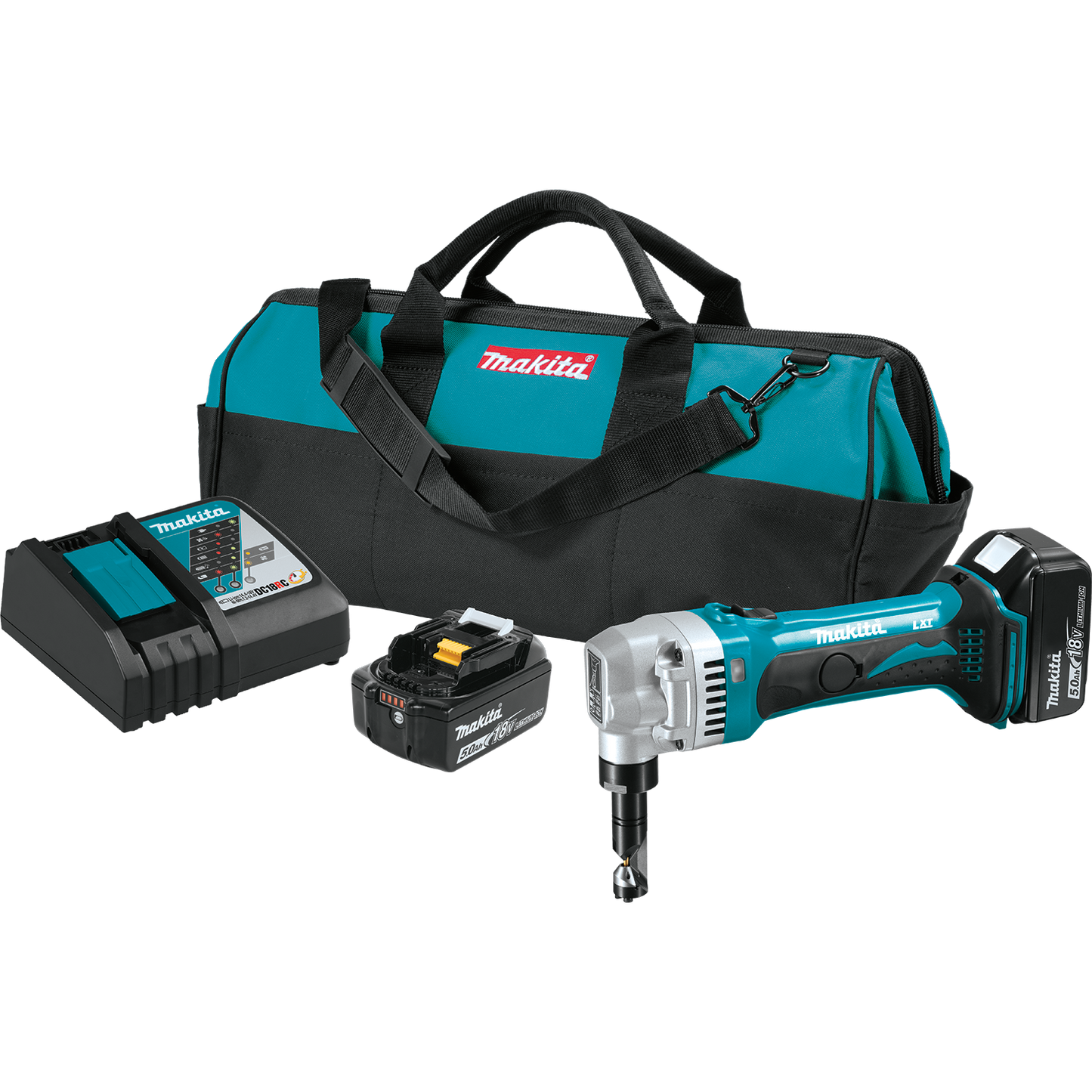 Makita XNJ01T 18V LXT® Lithium‑Ion Cordless 16 Gauge Nibbler Kit (5.0Ah)