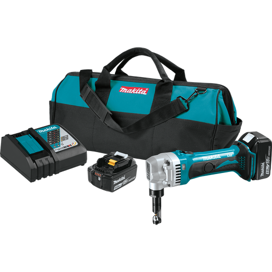 Makita XNJ01T 18V LXT® Lithium‑Ion Cordless 16 Gauge Nibbler Kit (5.0Ah)