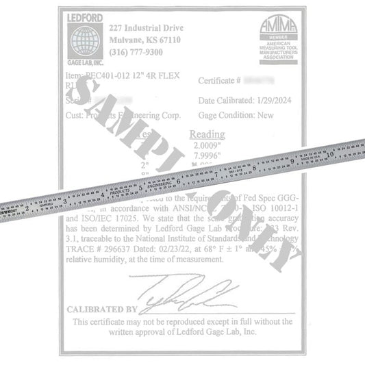 PEC Tools 261-012CT 12³ E/M Flex Certified Rule