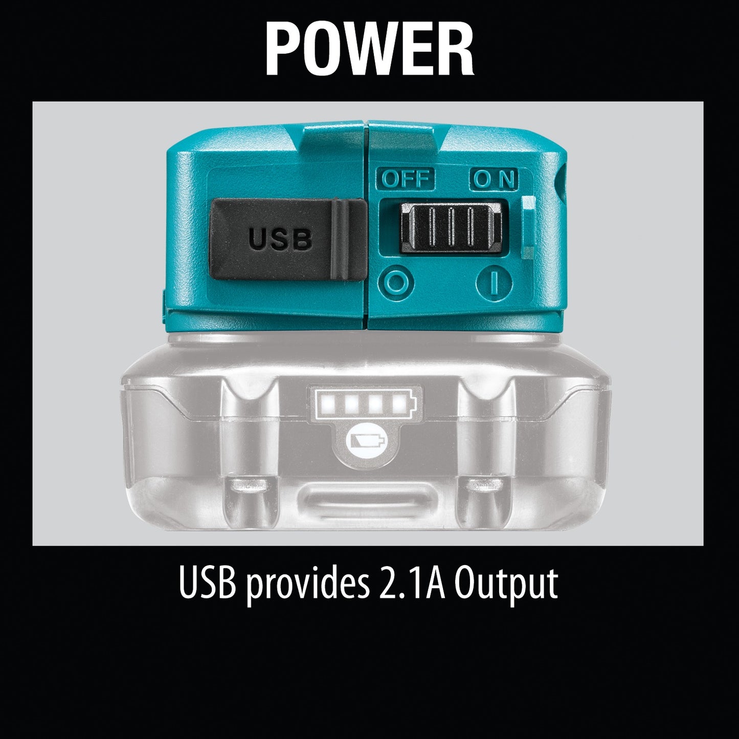 Makita ADP08 12V max CXT® Lithium‑Ion Compact Cordless Power Source, Power Source Only