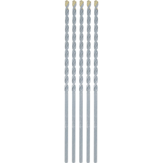 Makita E-10615 5/32" x 6" Carbide Tipped Percussion Masonry Hammer Drill Bits, 5/pk