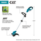 Makita RU03ZX 12V max CXT® Lithium‑Ion Cordless Trimmer w/ Nylon Blade, Tool Only