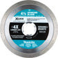 Makita E-12647 X‑LOCK 4‑1/2" Diamond Blade Variety Pack for Masonry Cutting, 3/pc