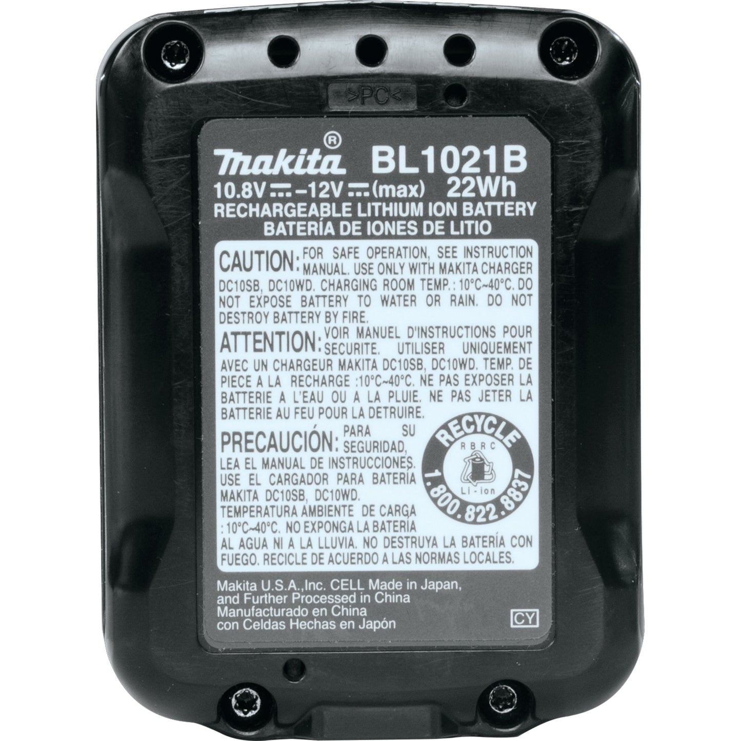 Makita BL1021B 12V max CXT® Lithium‑Ion 2.0Ah Battery