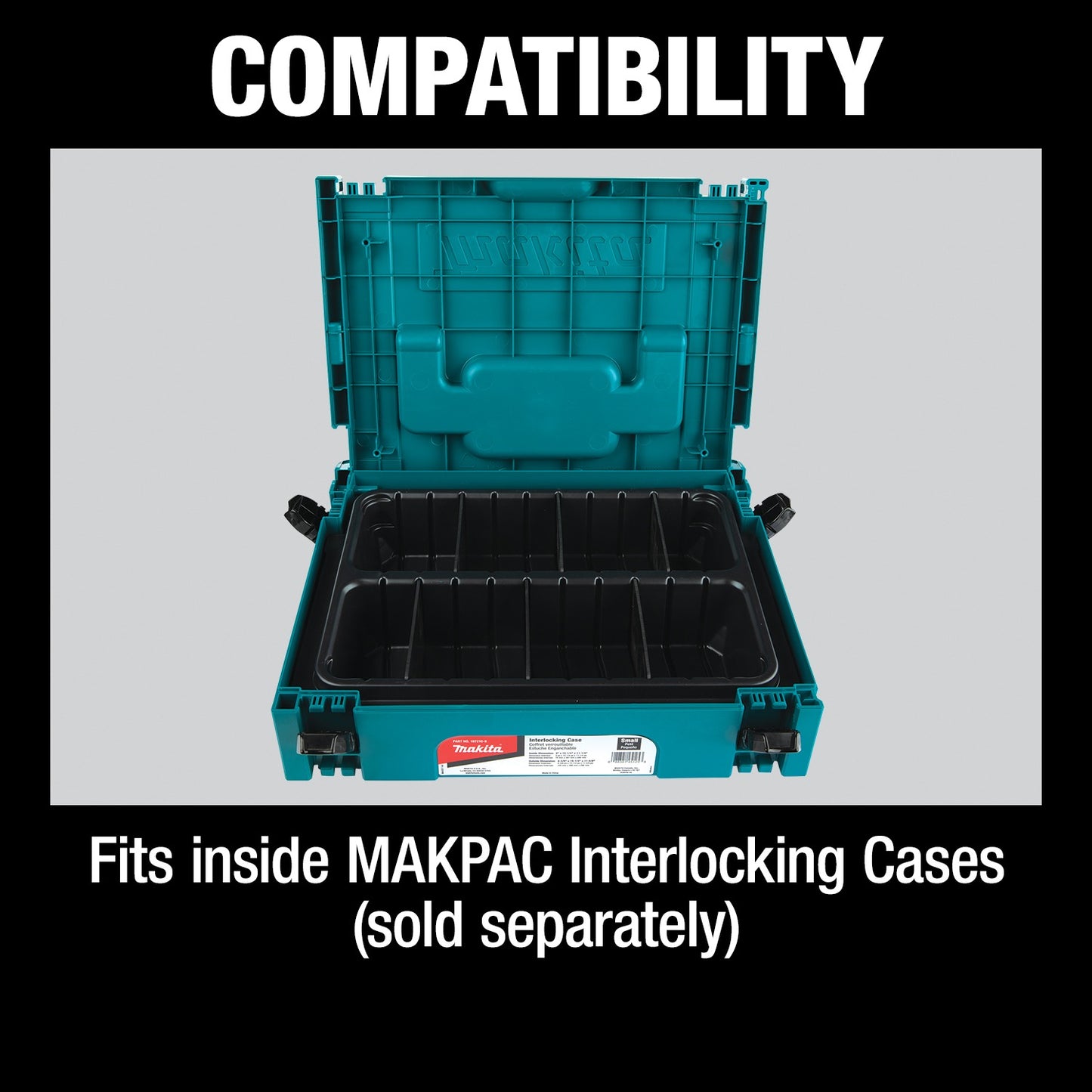 Makita P-83680 MAKPAC Interlocking Case 2 Row Insert Tray