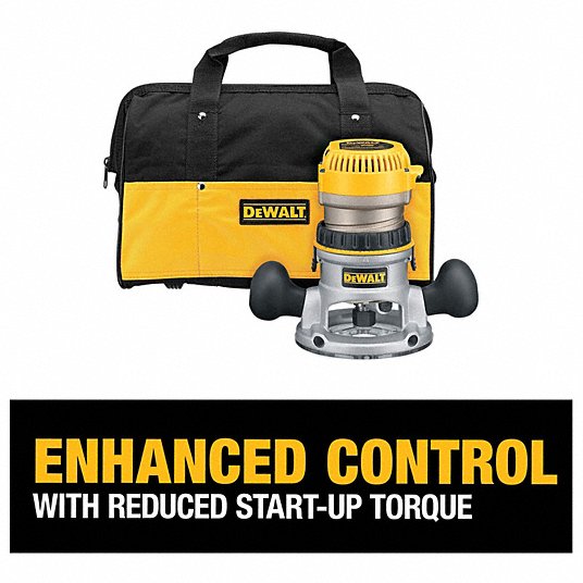 Dewalt DW618K 2-1/4 Hp Electronic Vs Fixed Base Router Kit