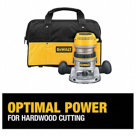 Dewalt DW618K 2-1/4 Hp Electronic Vs Fixed Base Router Kit