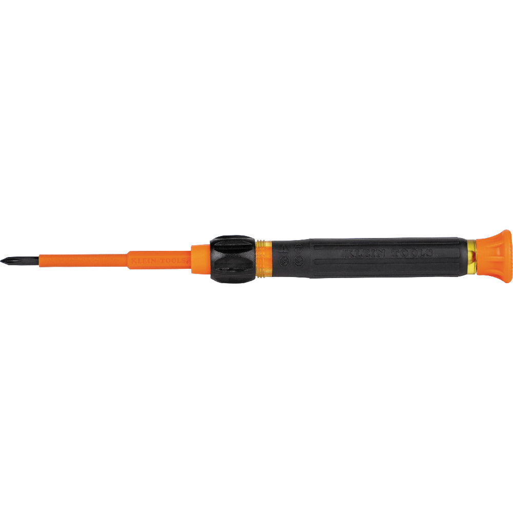 Klein Tools 32581INS 2-In-1 Insulated Electronics Screwdriver, Phillips, Slotted Bits