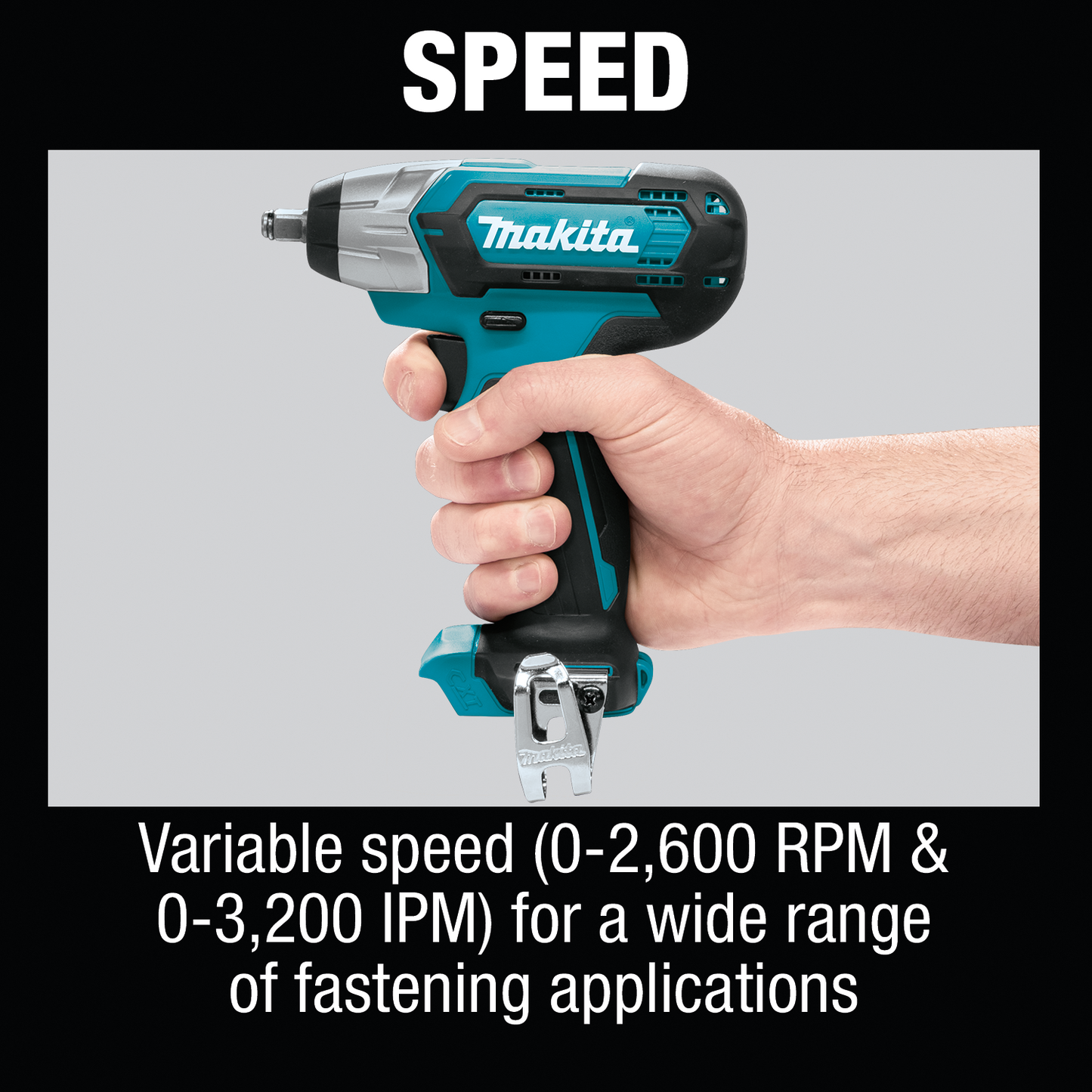 Makita WT02Z 12V Max Cxt® Lithiumion Cordless 3/8" Sq. Drive Impact Wrench, Tool Only