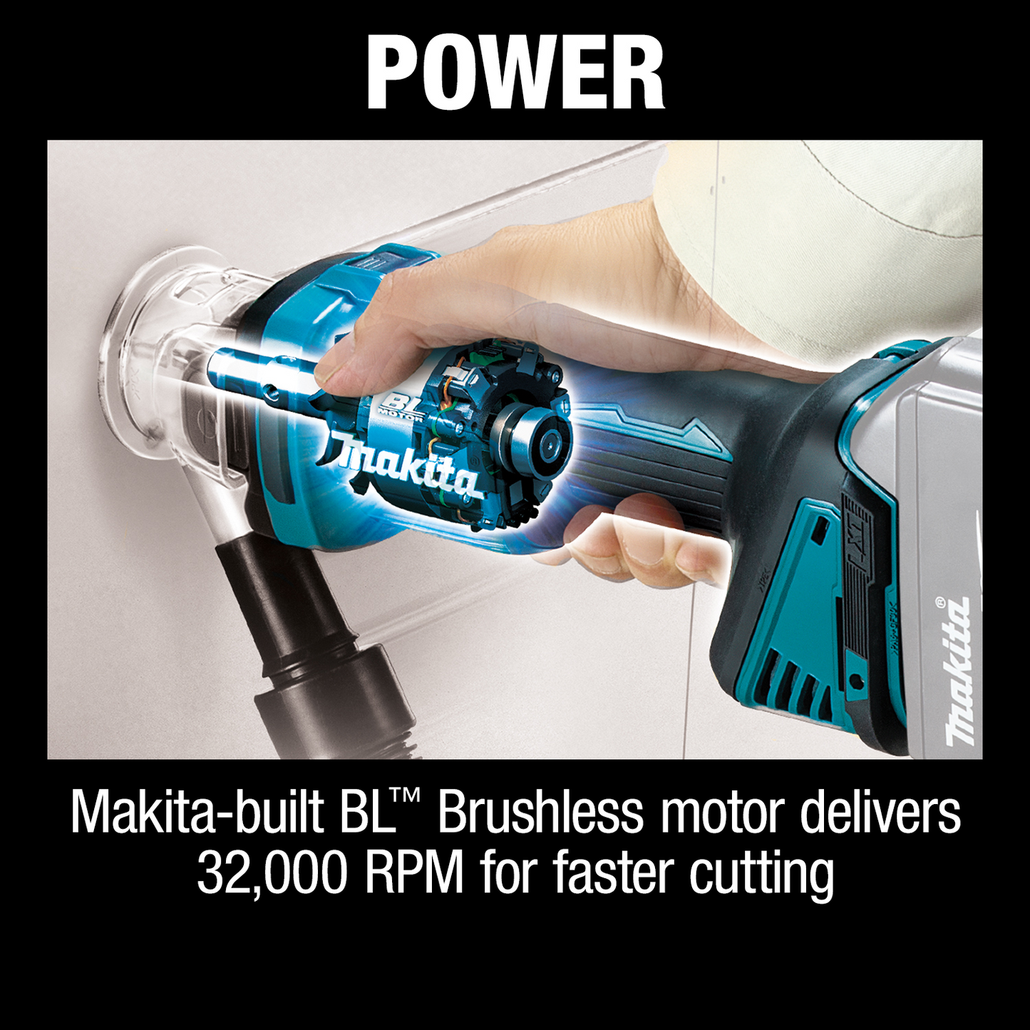 Makita XOC02Z 18V LXT® Lithium‑Ion Brushless Cordless Cut‑Out Tool, AWS® Capable, Tool Only