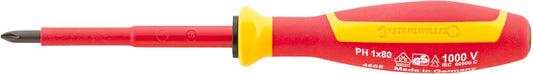 Stahlwille 46653002 4665 VDE 2 VDE KREUZSCHLITZSCHRAUBENDREHER MIT DRALL-GRIFF Vde Cross-Head Screwdriver Ph Drall+