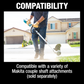 Makita XUX02ZX1 18V LXT® Lithium‑Ion Brushless Cordless Couple Shaft Power Head w/ 13" String Trimmer Attachment, Tool Only