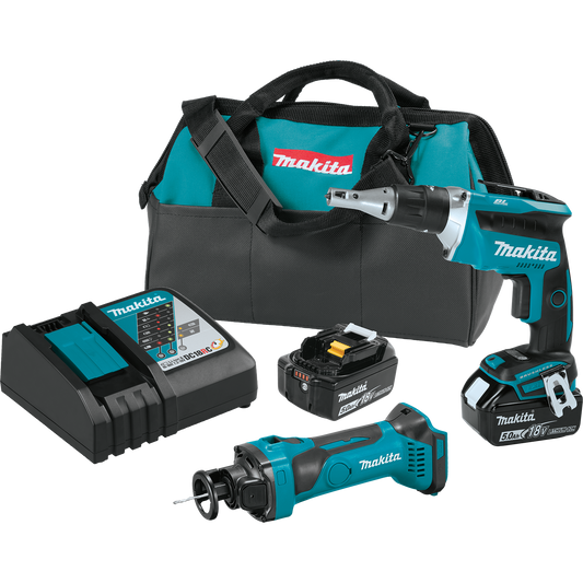 Makita XT255T 18V Lxt® Lithium Ion Cordless 2 Pc. Combo Kit (5.0Ah)