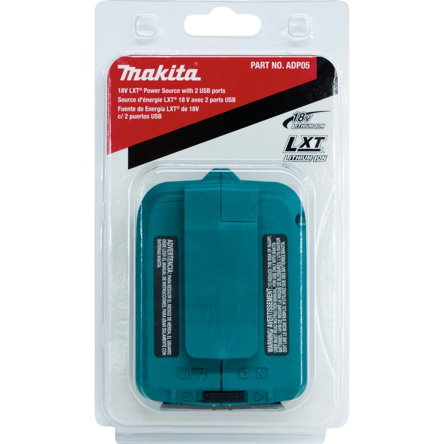 Makita ADP05 18V Lxt® Lithiumion Cordless Power Source, Power Source Only