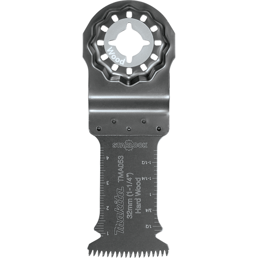 Makita B-67072 Starlock® Oscillating Multi‑Tool 1‑1/4" Bi‑Metal Curved Plunge Cut Blade with Japanese Tooth Design