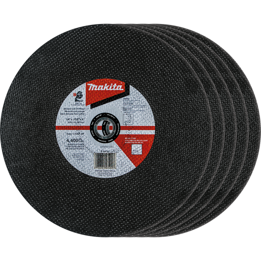 Makita B-64705-5 14" x 3/32" x 1" Abrasive Cut‑Off Wheel, 5/pk