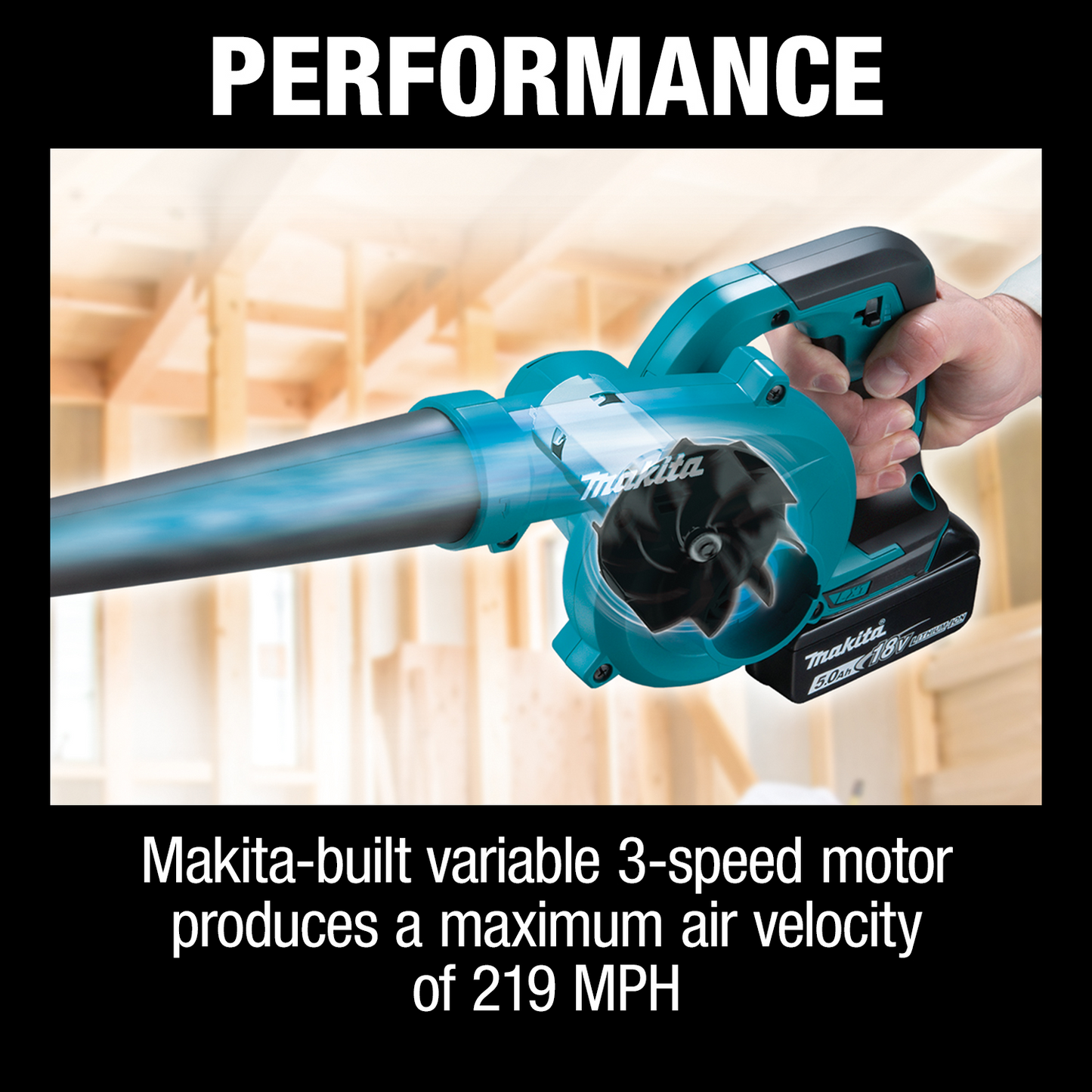 Makita XBU05ST1 18V LXT® Lithium‑Ion Cordless Blower Kit (5.0Ah)