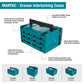Makita P-84327 MAKPAC 12 Drawer Interlocking Case, 8‑1/2" x 15‑1/2" x 11‑5/8"