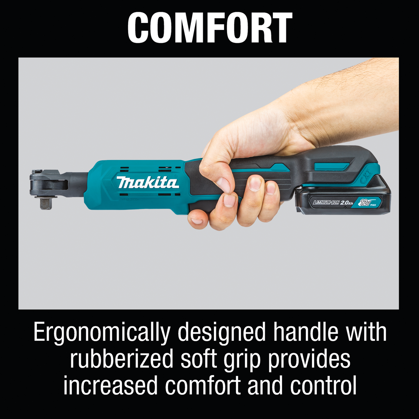 Makita RW01R1 12V max CXT® Lithium‑Ion Cordless 3/8" / 1/4" Sq. Drive Ratchet Kit (2.0Ah)