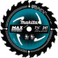 Makita B-61656 7‑1/4" 24T Carbide‑Tipped Max Efficiency Circular Saw Blade, Framing