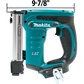 Makita XTS01Z 18V LXT® Lithium‑Ion Cordless 3/8" Crown Stapler, Tool Only