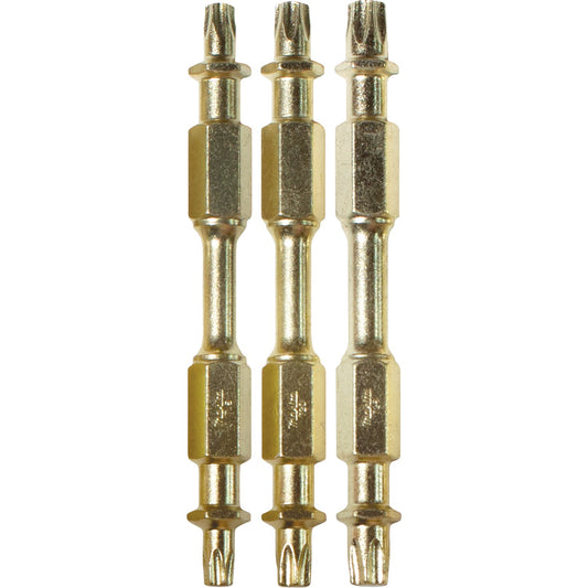 Makita B-49616 Impact GOLD® 3 Pc. Assorted (2‑1/2") Torx Double‑Ended Power Bits