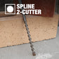 Makita B-63959 3/8" x 12" Spline Bit, 2‑Cutter