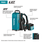 Makita PDC01G6 ConnectX™, LXT®, LXT® X2 and XGT® Portable Backpack Power Supply with 6 Batteries (6.0Ah)