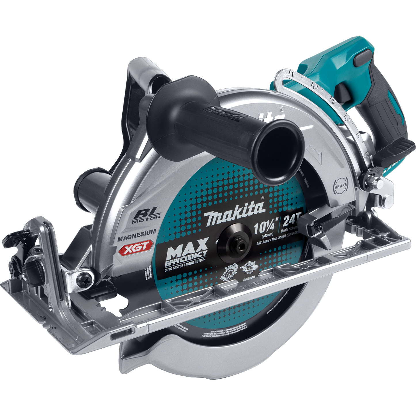 Makita GSR02Z 40V max XGT® Brushless Cordless Rear Handle 10‑1/4" Circular Saw, AWS® Capable, Tool Only