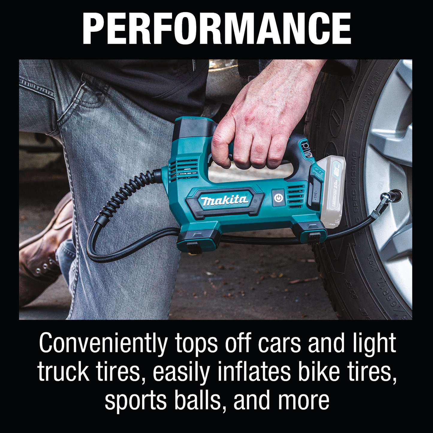 Makita MP100DZ 12V max CXT® Lithium‑Ion Cordless Inflator, Tool Only