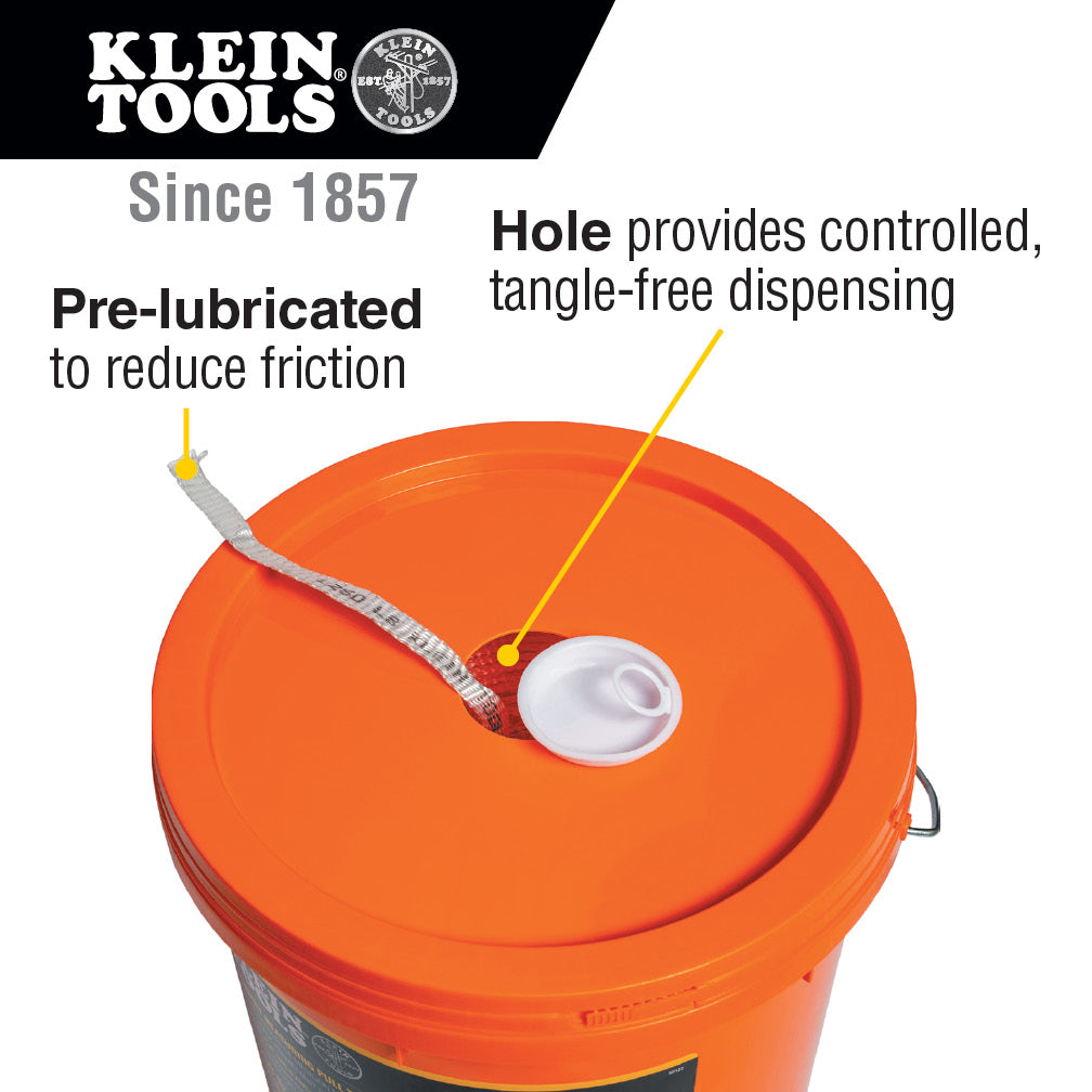 Klein Tools 50141 Conduit Measuring Pull Tape, 2500-Pound X 1000-Foot