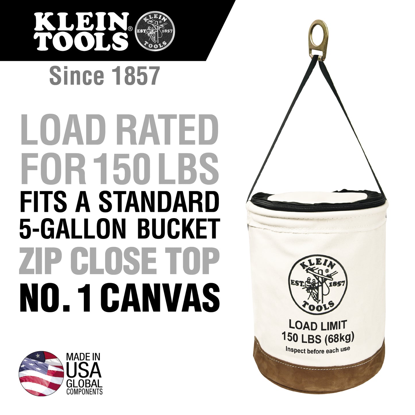 Klein Tools 5104CLR22 Hd Top Closing Bucket