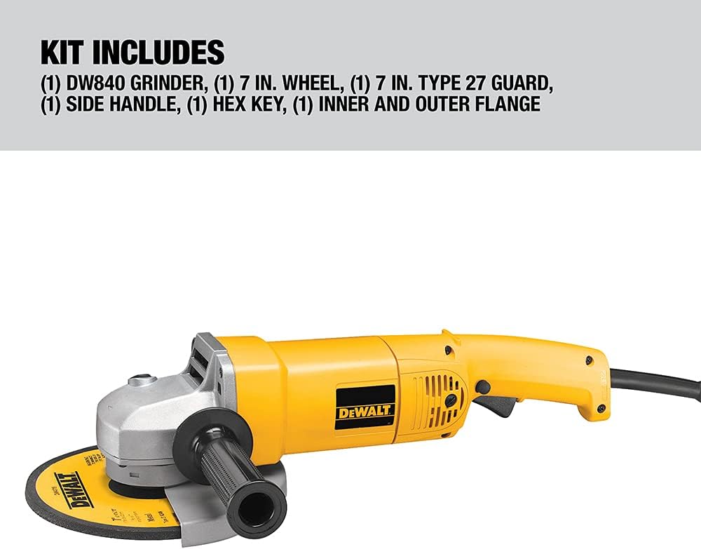 Dewalt DW840 7" 13Amp Angle Grinder 8-000 Rpm