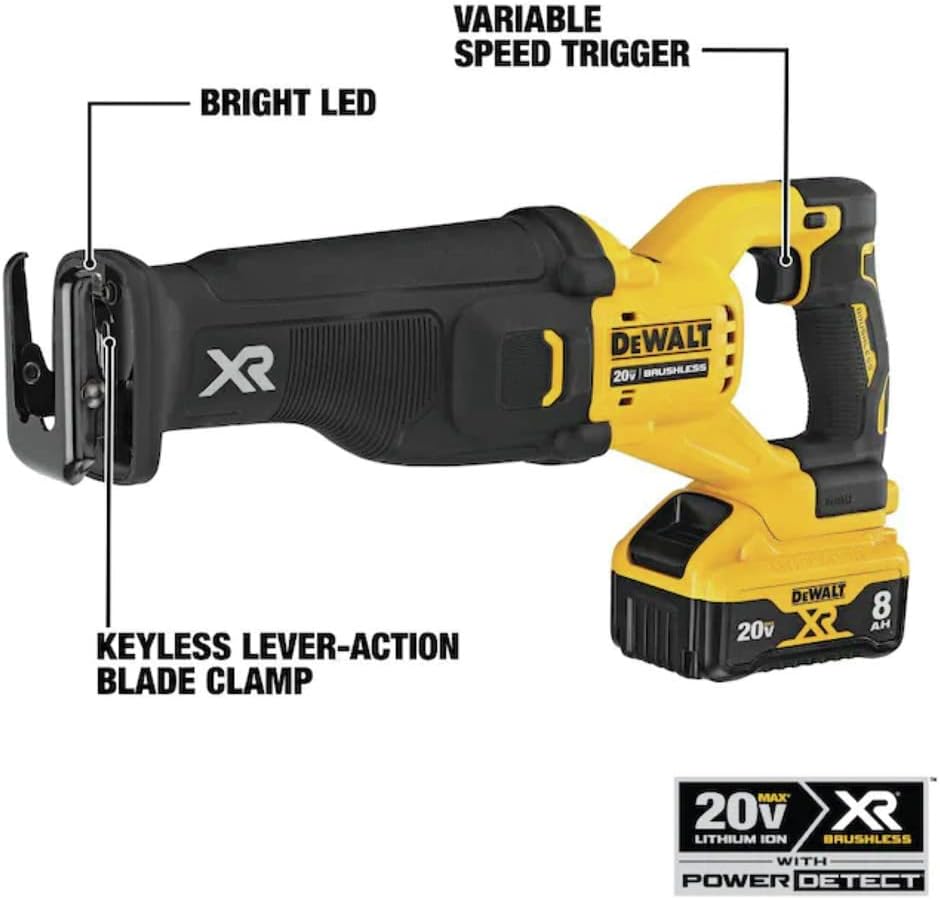 Dewalt DCS368B 20V Max* Xr® Brushless Cordless Reciprocating Saw With Power Detect Tool Technology Kit