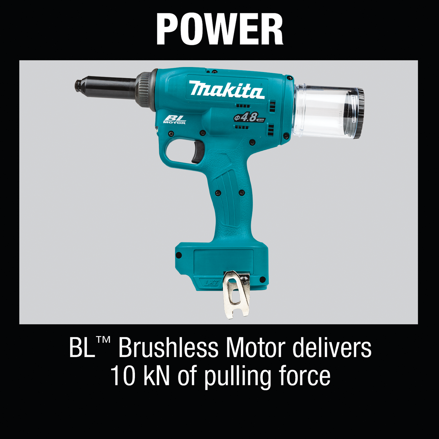 Makita XVR01Z 18V LXT® Lithium‑Ion Brushless Cordless Rivet Tool, Tool Only