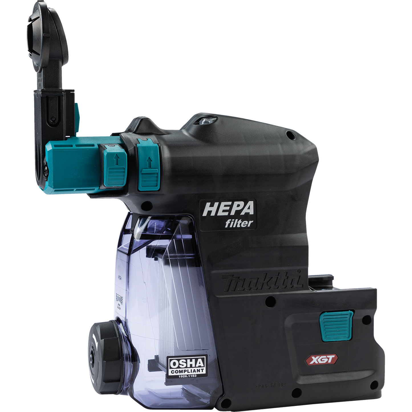 Makita DX14 Dust Extractor Attachment with HEPA Filter Cleaning Mechanism