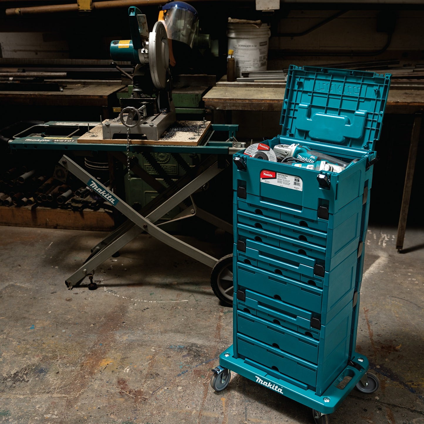 Makita P-84349 MAKPAC 5 Drawer Interlocking Case, 12‑1/2" x 15‑1/2" x 11‑5/8"
