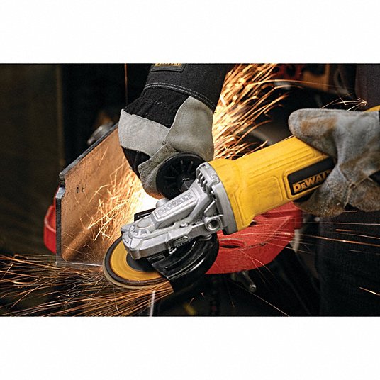 Dewalt DWE4120FN 4-1/2 In - 5 In Flathead Paddle Switch Small Angle Grinder With No Lock-On