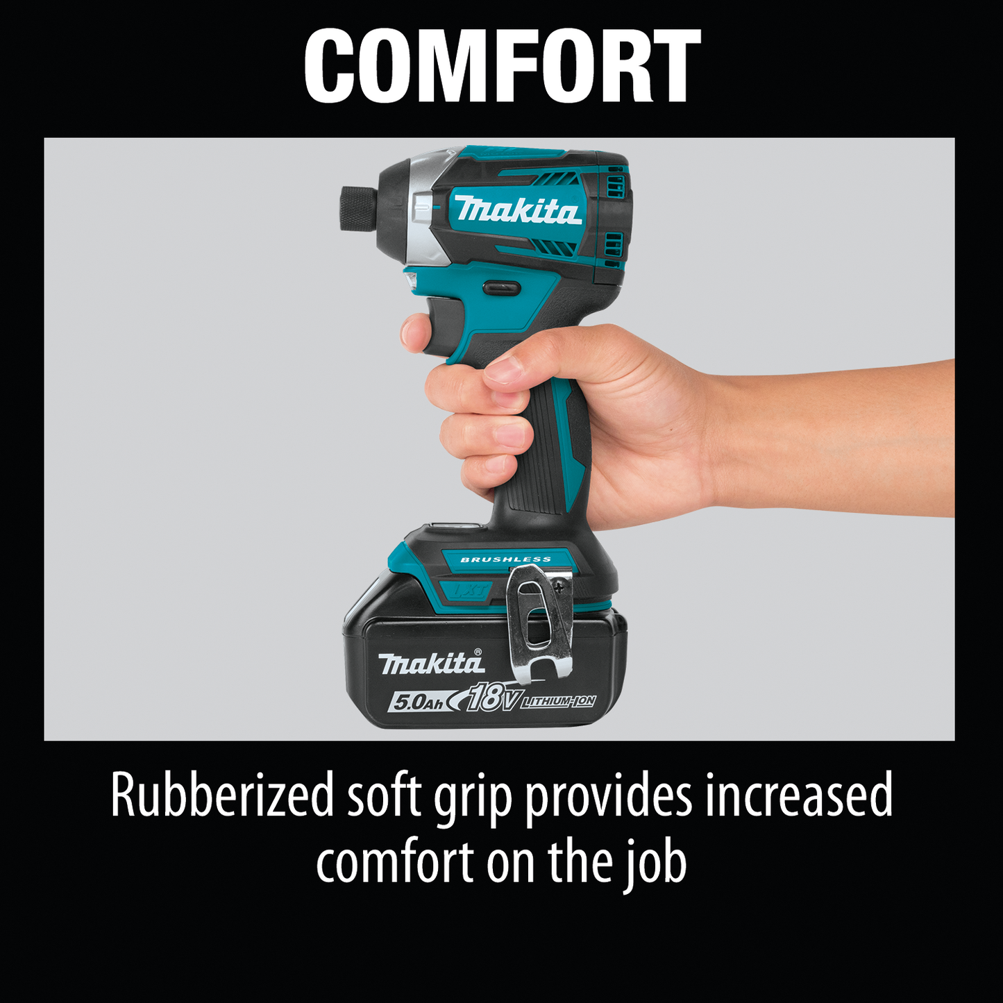 Makita XDT14T 18V LXT® Lithium‑Ion Brushless Cordless Quick‑Shift Mode™ 3‑Speed Impact Driver Kit (5.0Ah)