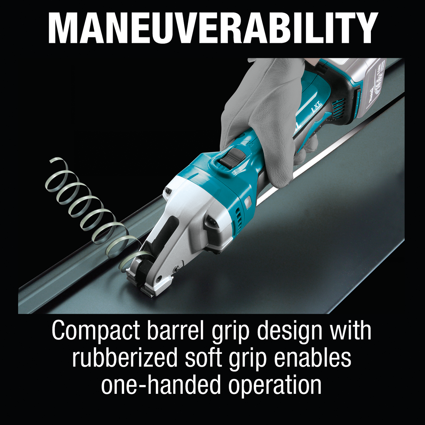 Makita XSJ02Z 18V LXT® Lithium‑Ion Cordless 16 Gauge Compact Straight Shear, Tool Only