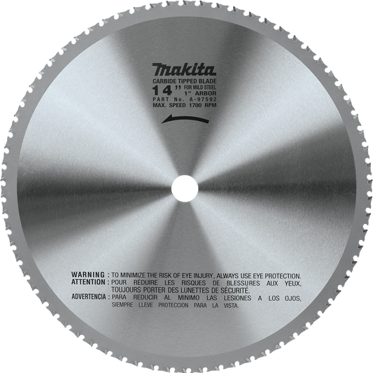 Makita A-97592 14" (70T) Carbide‑Tipped Metal Cutting Blade, Ferrous Metal